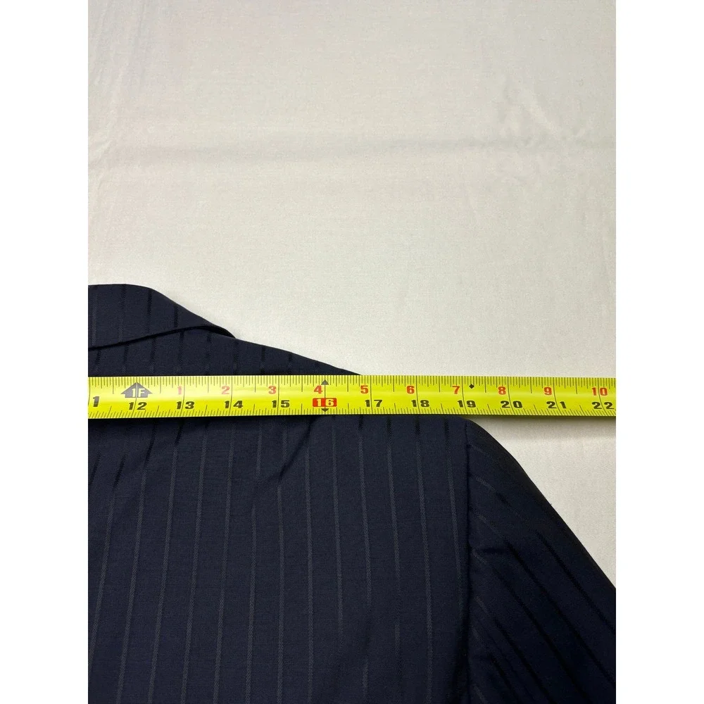 Pal Zileri Cerimonia Mens Navy Pinstripe  100s Wool Blazer‎ Italy 54R Eu 44R US